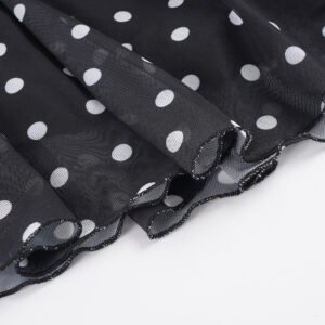Polka Dot Mesh Mini Skirt