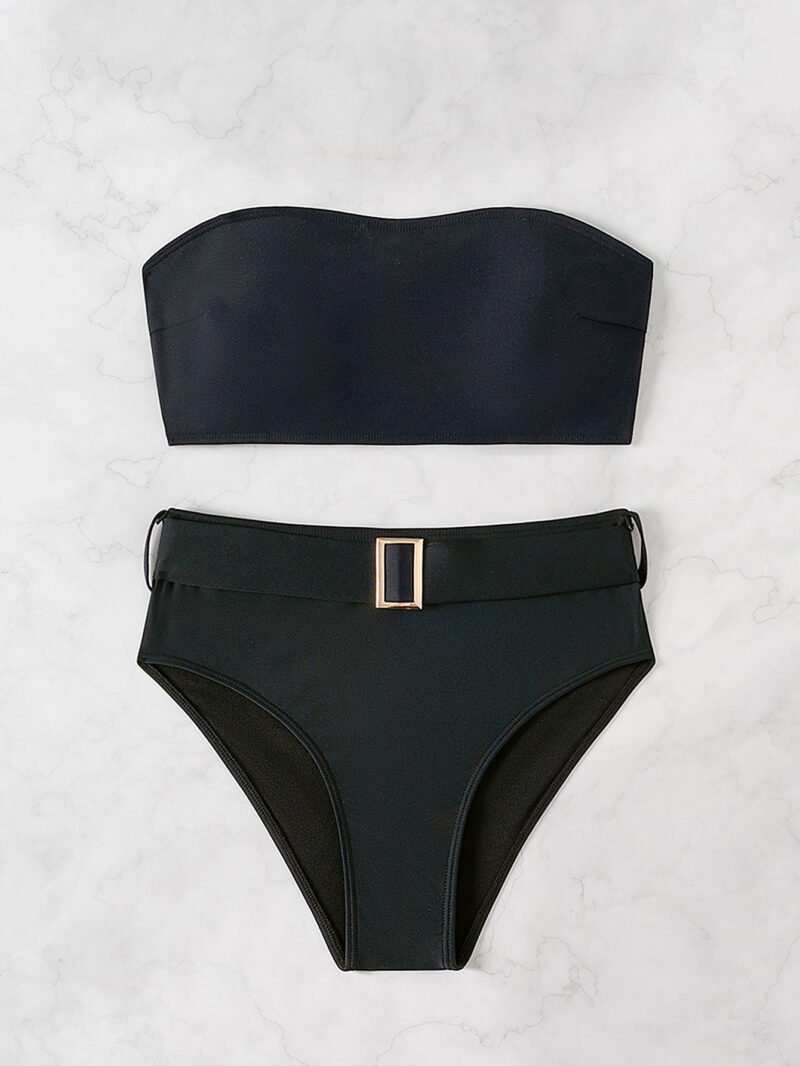 Strapless High Waist Bikini