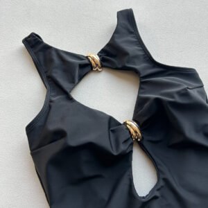 Ruched Backless Swimsuit
