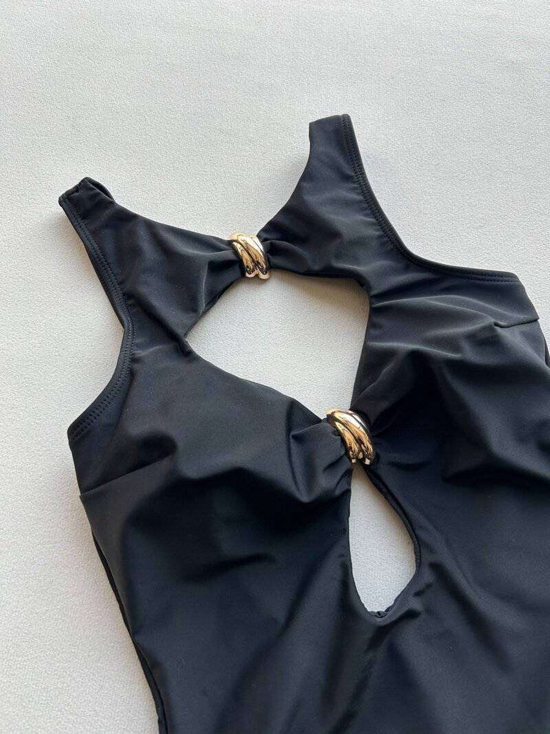 Ruched Backless Swimsuit