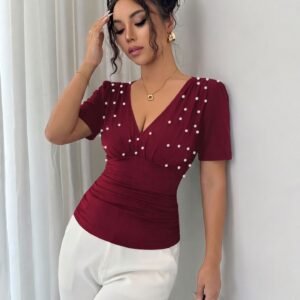 Pearl Trim Slim T-Shirt