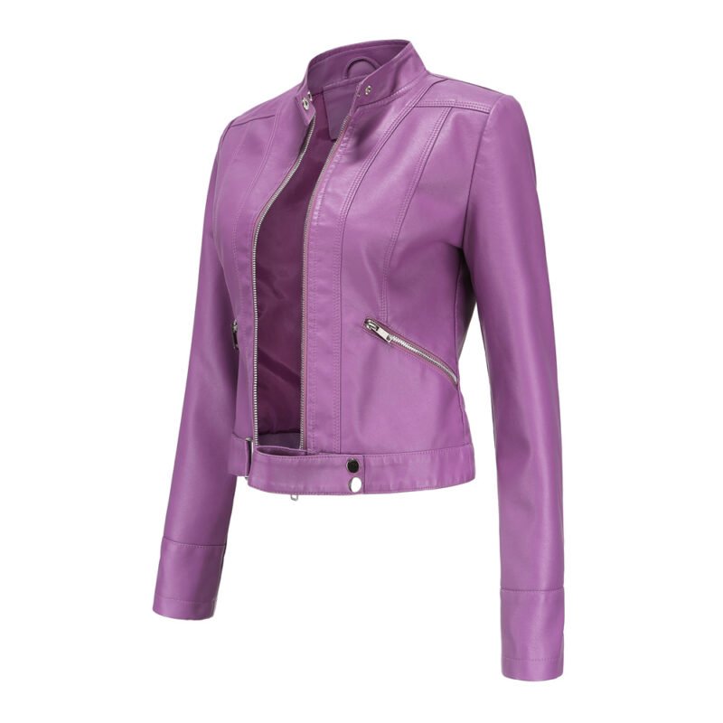 Faux Leather Zip Jacket