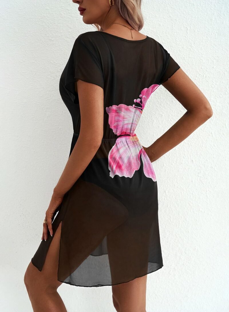 Ruched Split Mini Dress