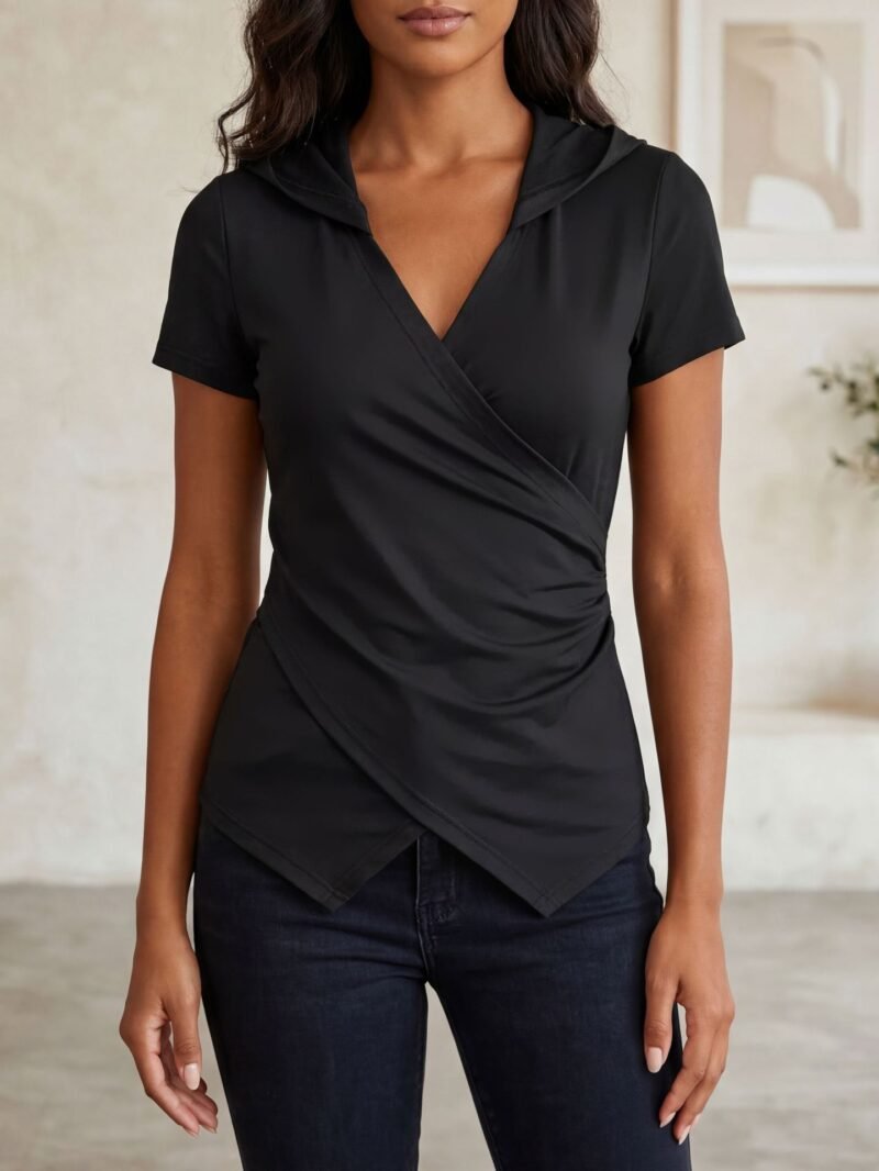 Ruched Slim T-Shirt Top