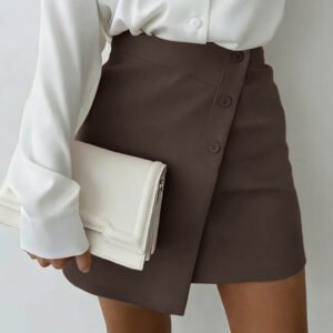 Asymmetric High Waist Skirt