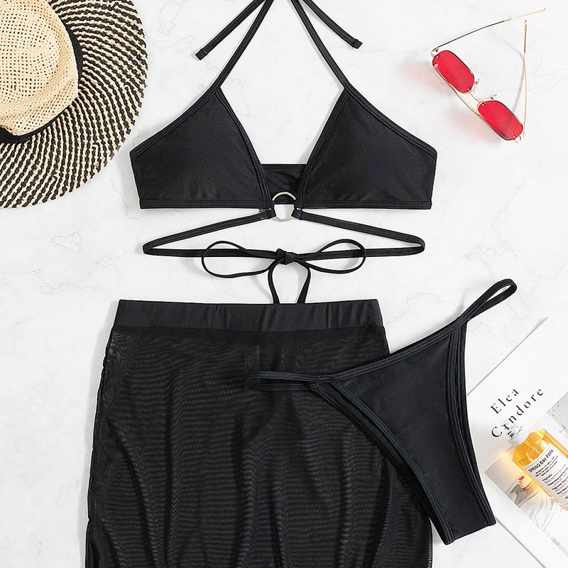 Halter Tulle Swim Set