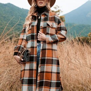 Plaid Trench Jacket