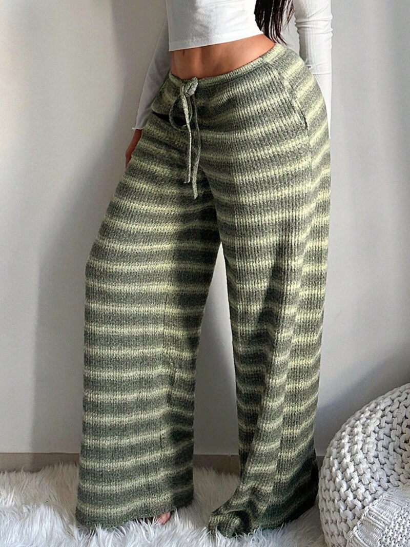 Striped Straight-Leg Pants