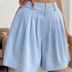 High Waist Pleated Shorts
