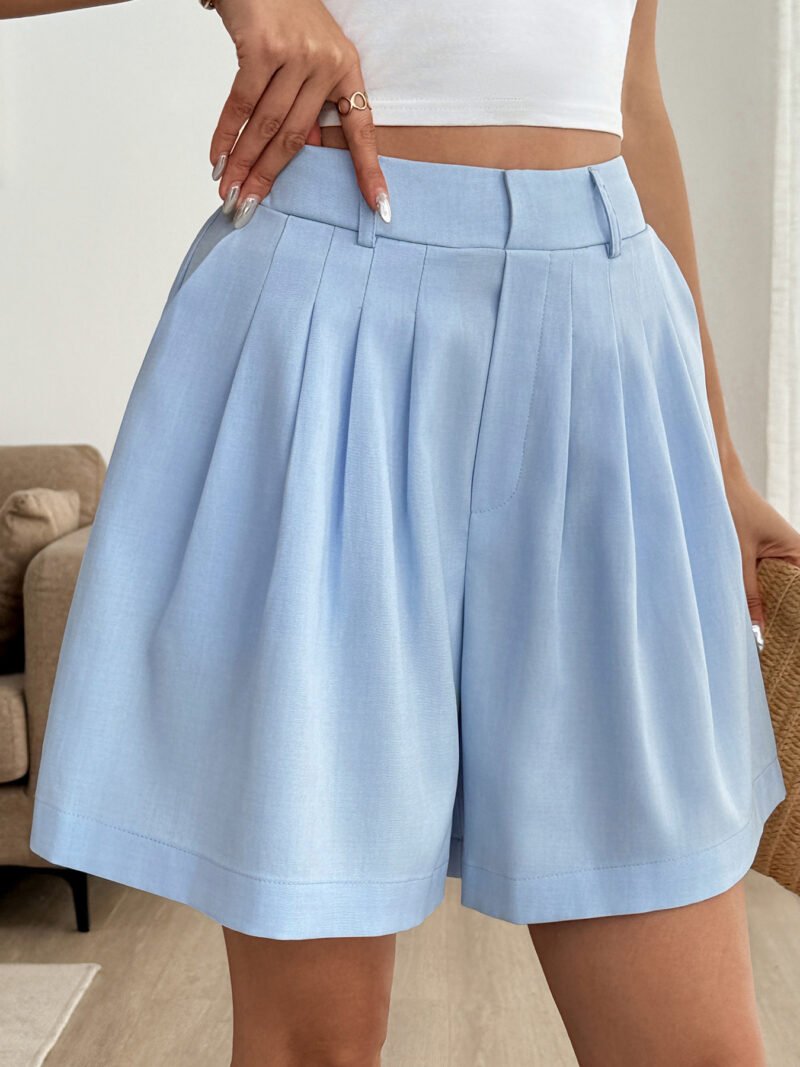 High Waist Pleated Shorts