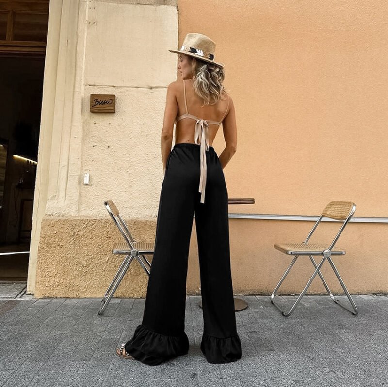 Ruched Straight Trousers