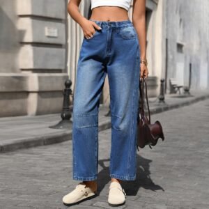 Washed Wide Leg Jeans