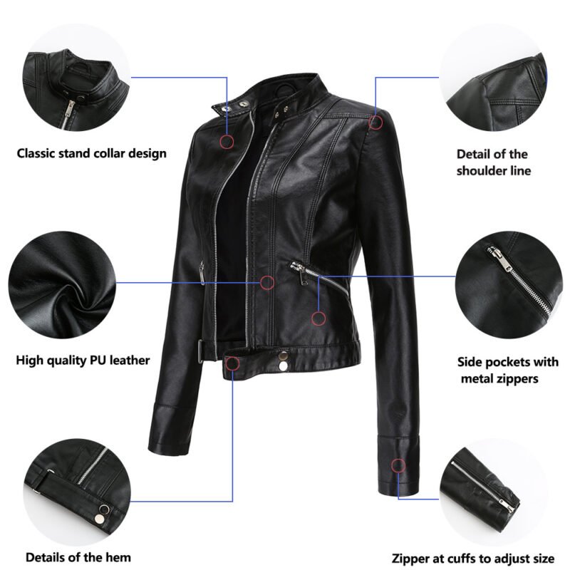 Faux Leather Zip Jacket