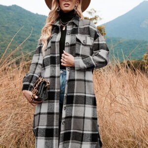 Plaid Trench Jacket