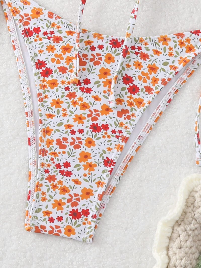 Ruched Floral Bikini