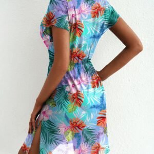 Ruched Split Mini Dress