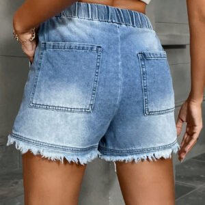 High Rise Denim Shorts