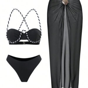 Lace Up Bikini Set