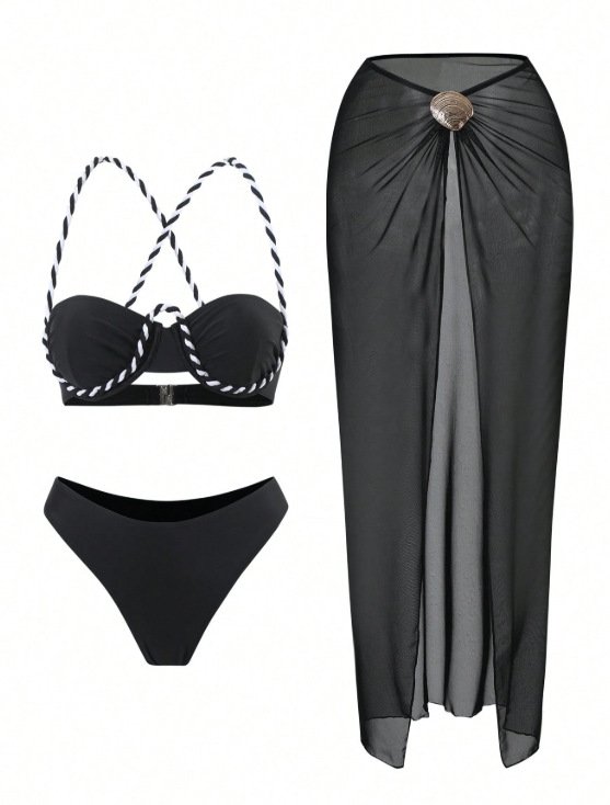 Lace Up Bikini Set