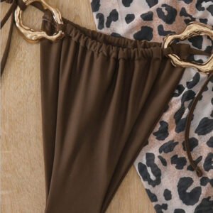 Animal Print Three Piece Swimsuit
