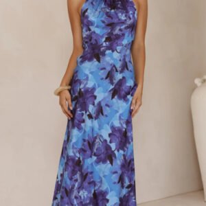 Floral Halter Maxi Dress