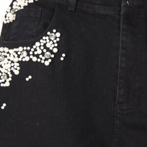 Beaded Straight Jeans