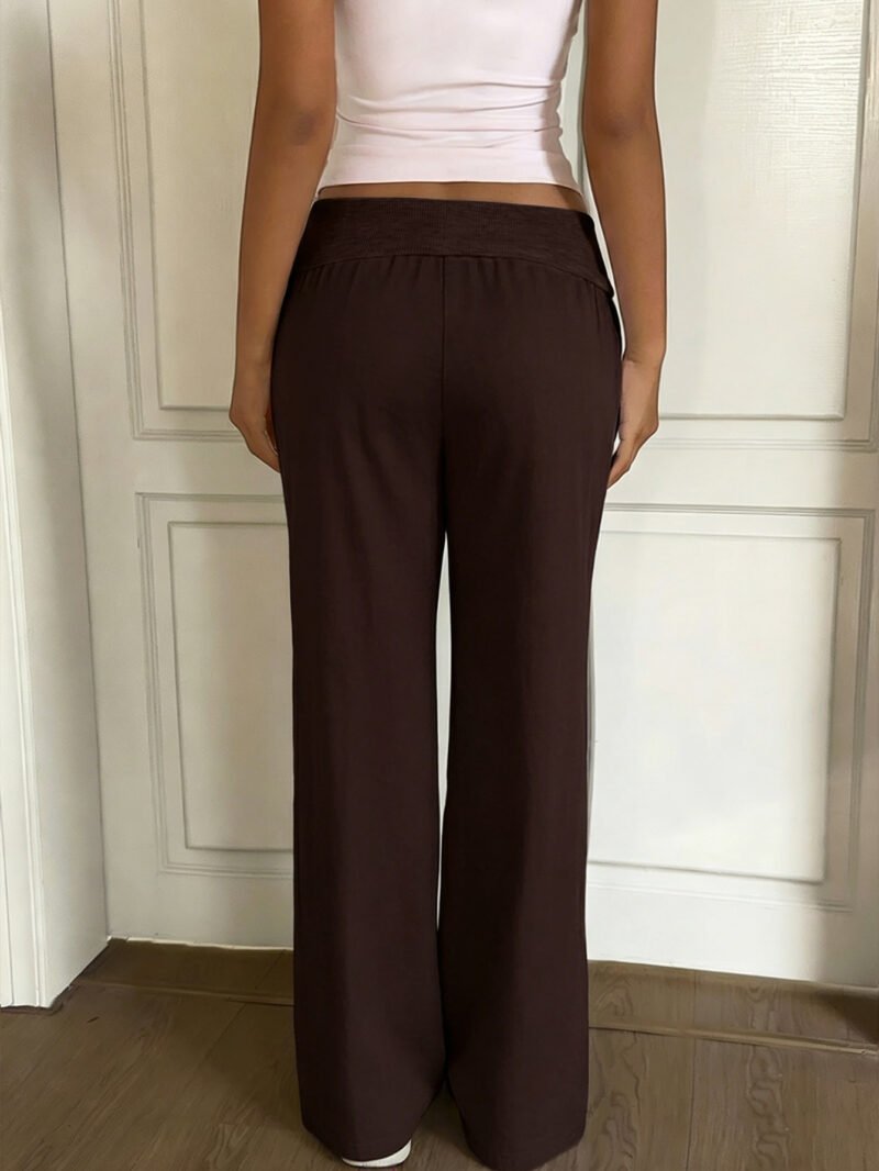 Regular Rise Straight Pants