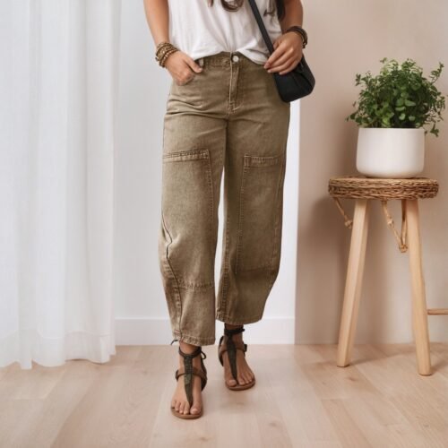 High Rise Barrel Jeans