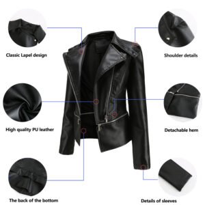 Slim Fit PU Leather Jacket