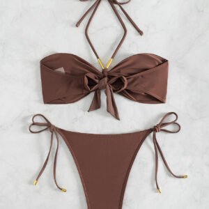 Halter Ruched Swimsuit