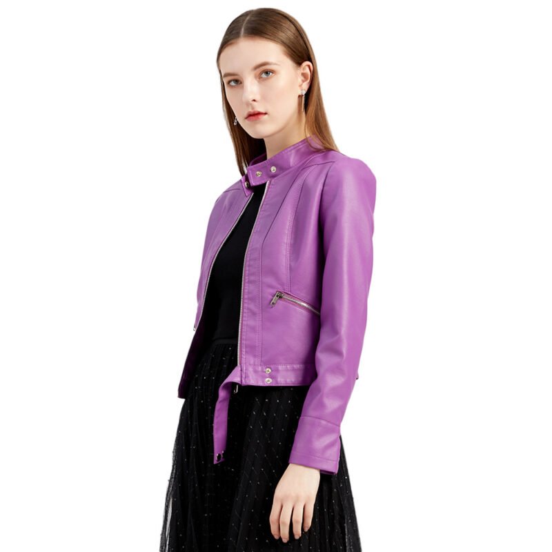 Faux Leather Zip Jacket