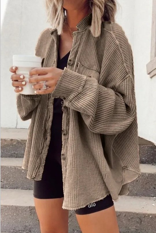 Polo Collar Long Jacket