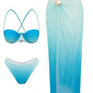 Ombre Tulle Swimsuit Set