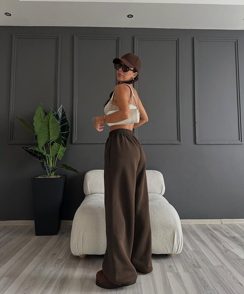 High Rise Straight Trousers