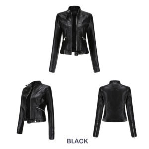 Faux Leather Zip Jacket