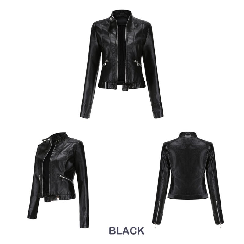Faux Leather Zip Jacket