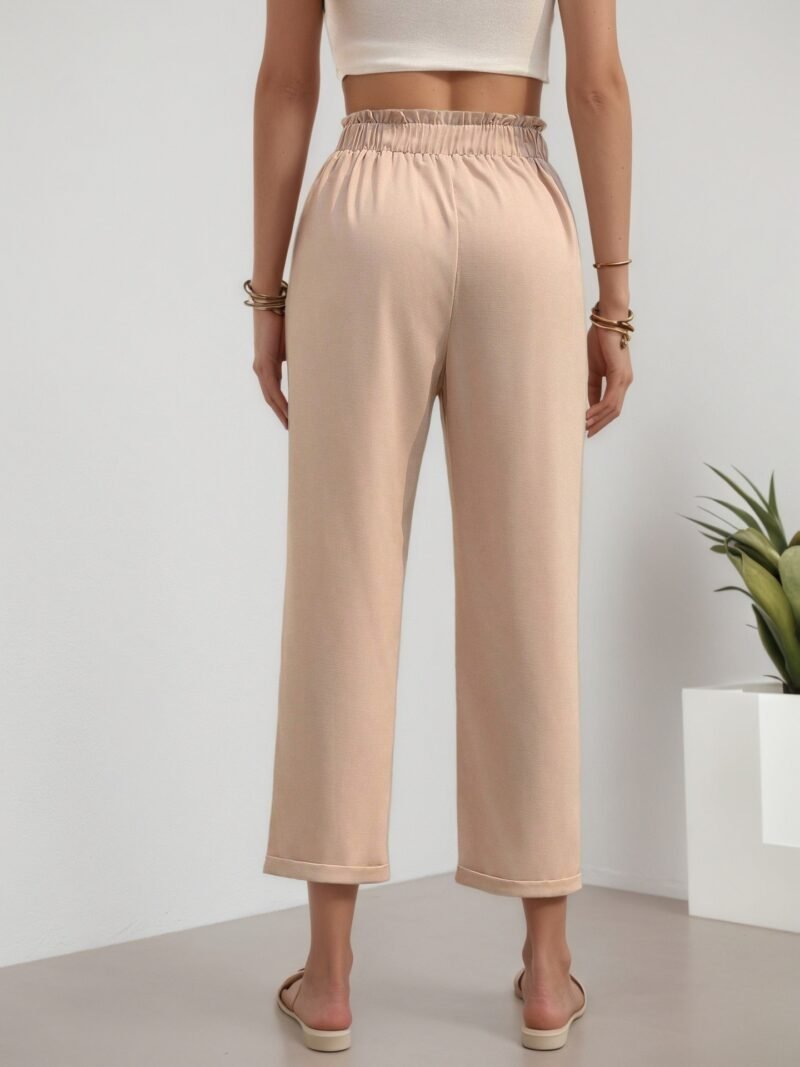 High Waist Straight-Leg Pants