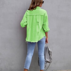 Ripped Loose Denim Jacket