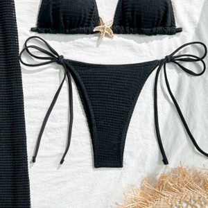 Halter Mesh Swim Skirt Set