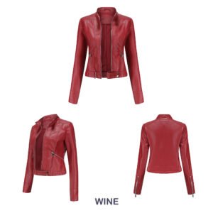 Faux Leather Zip Jacket