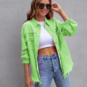 Ripped Loose Denim Jacket