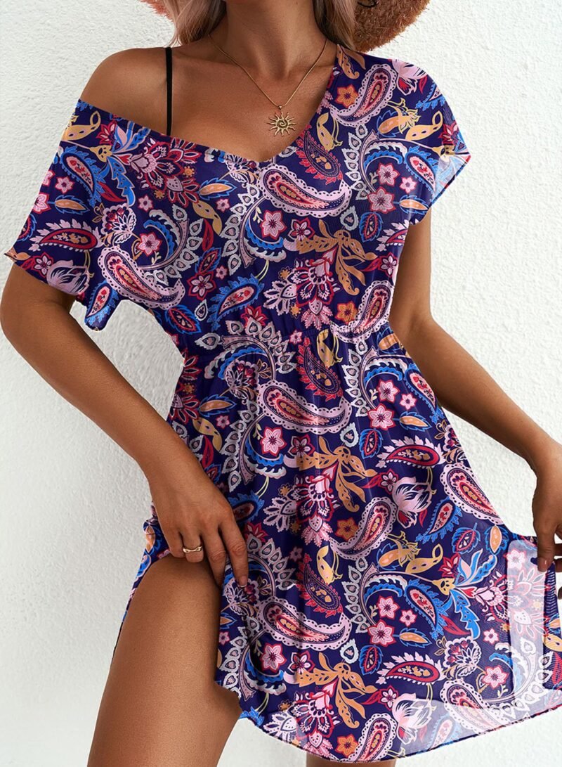 Ruched Split Mini Dress
