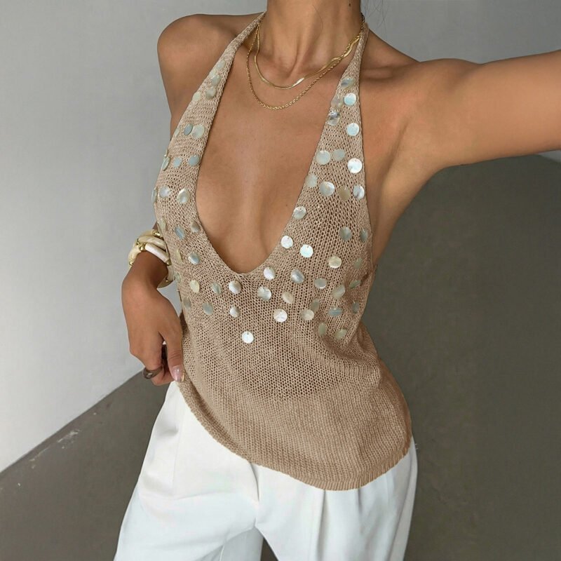 Sequin Halter Tank