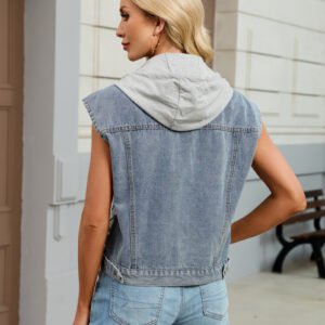 Leopard Print Denim Vest