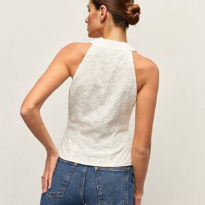 Lace Trim Sleeveless Vest