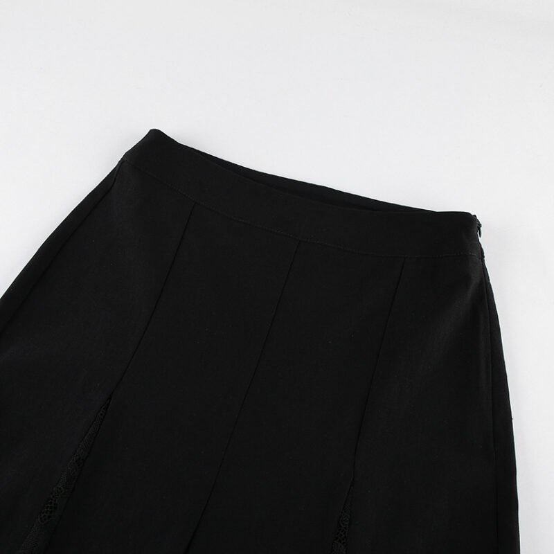 Lace Trim Flared Pants