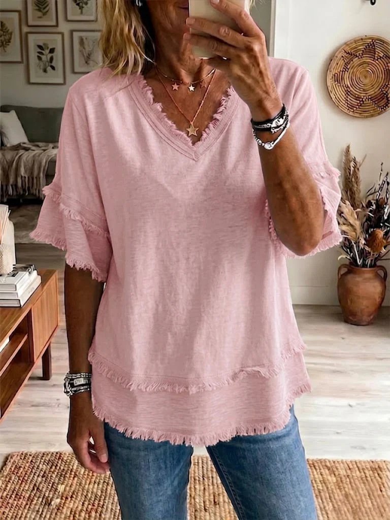 V-Neck Loose Top