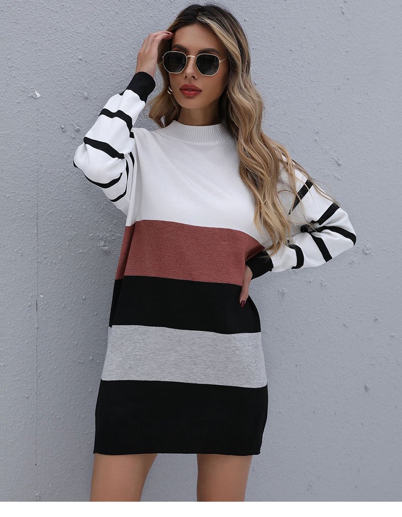 Color Block Sweater Dress