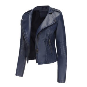 Slim Fit Faux Leather Jacket