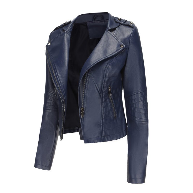 Slim Fit Faux Leather Jacket